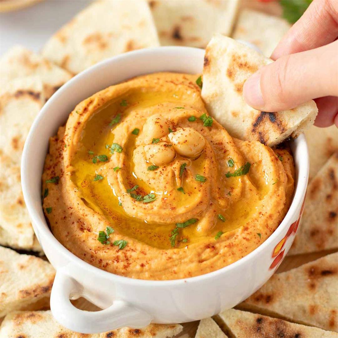 Smoked Paprika Hummus (Vegan & Gluten-Free)