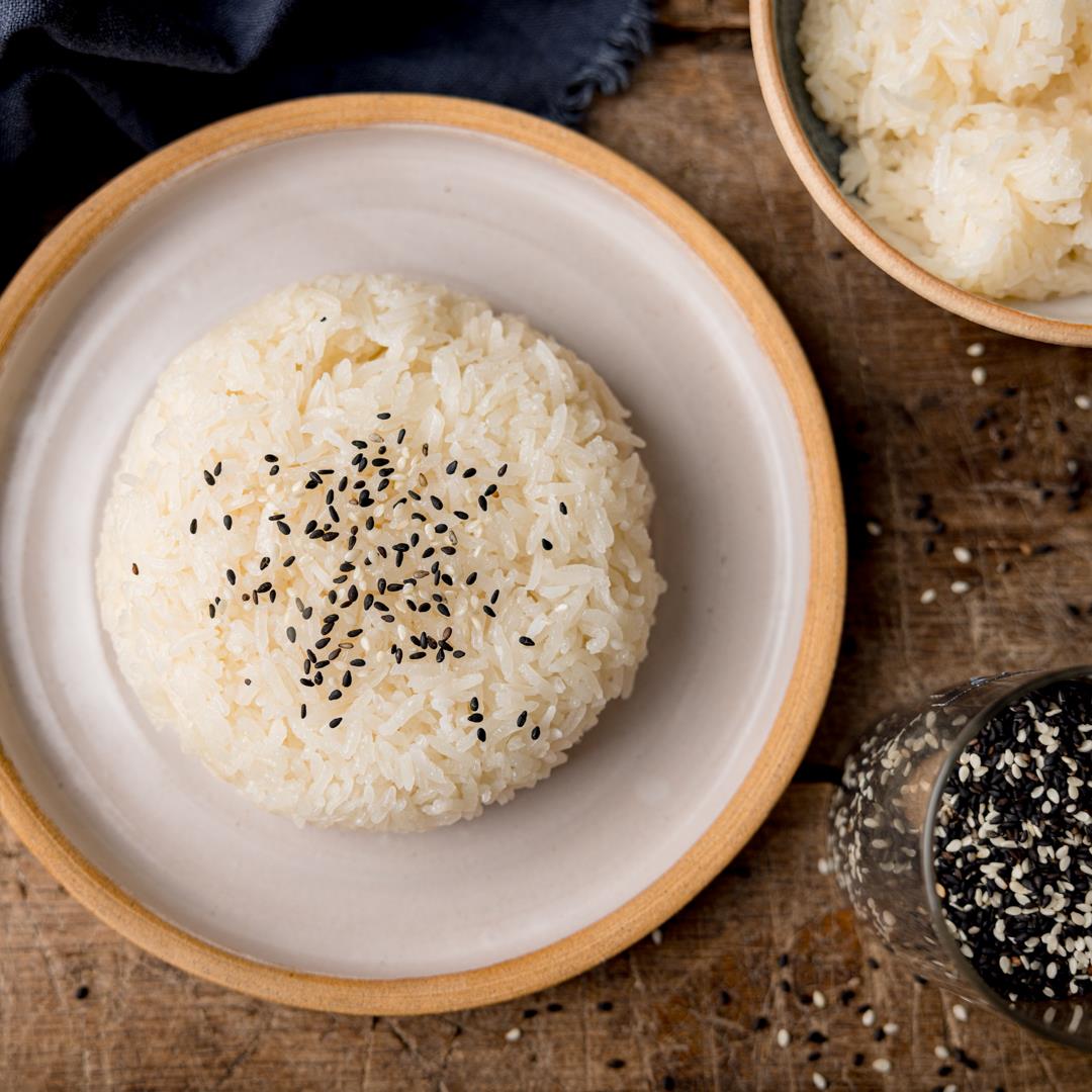 Thai Sticky Rice (rice cooker and saucepan method)