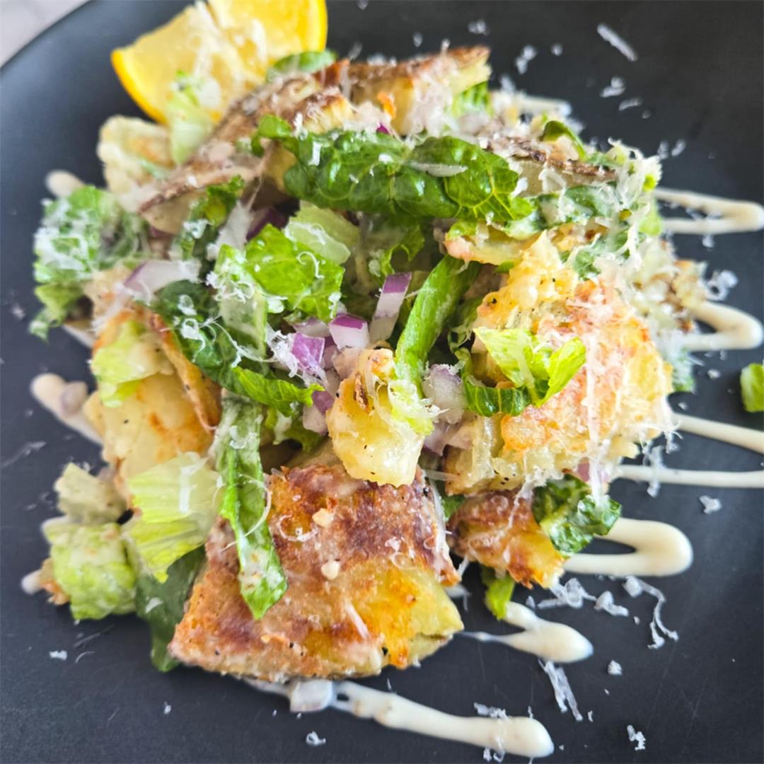 Smashed Tater Caesar Salad