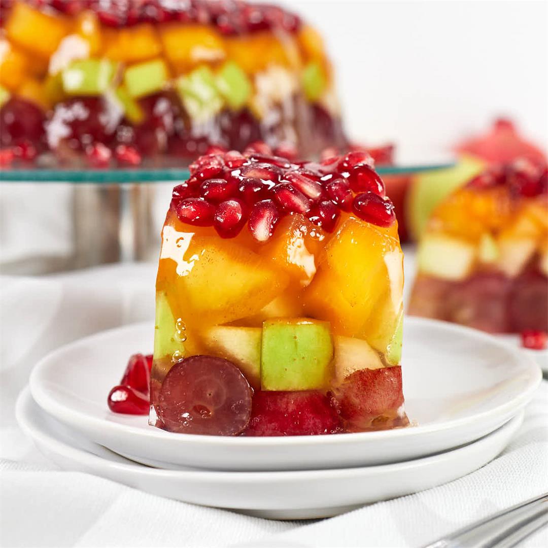 Jello Fruit Cake Dessert With Any Fruit