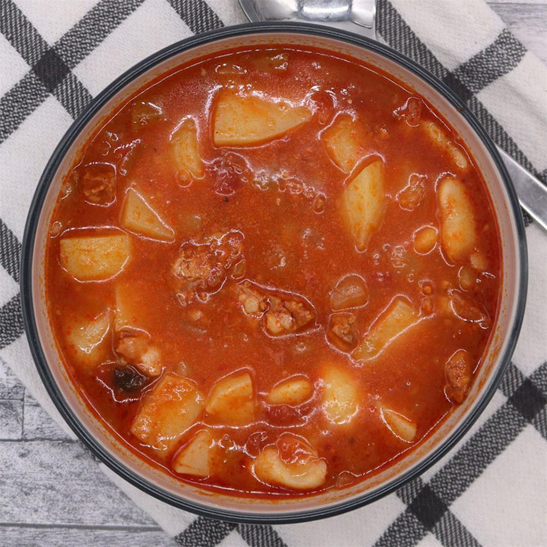 Chunky Chorizo and Butter Bean Soup