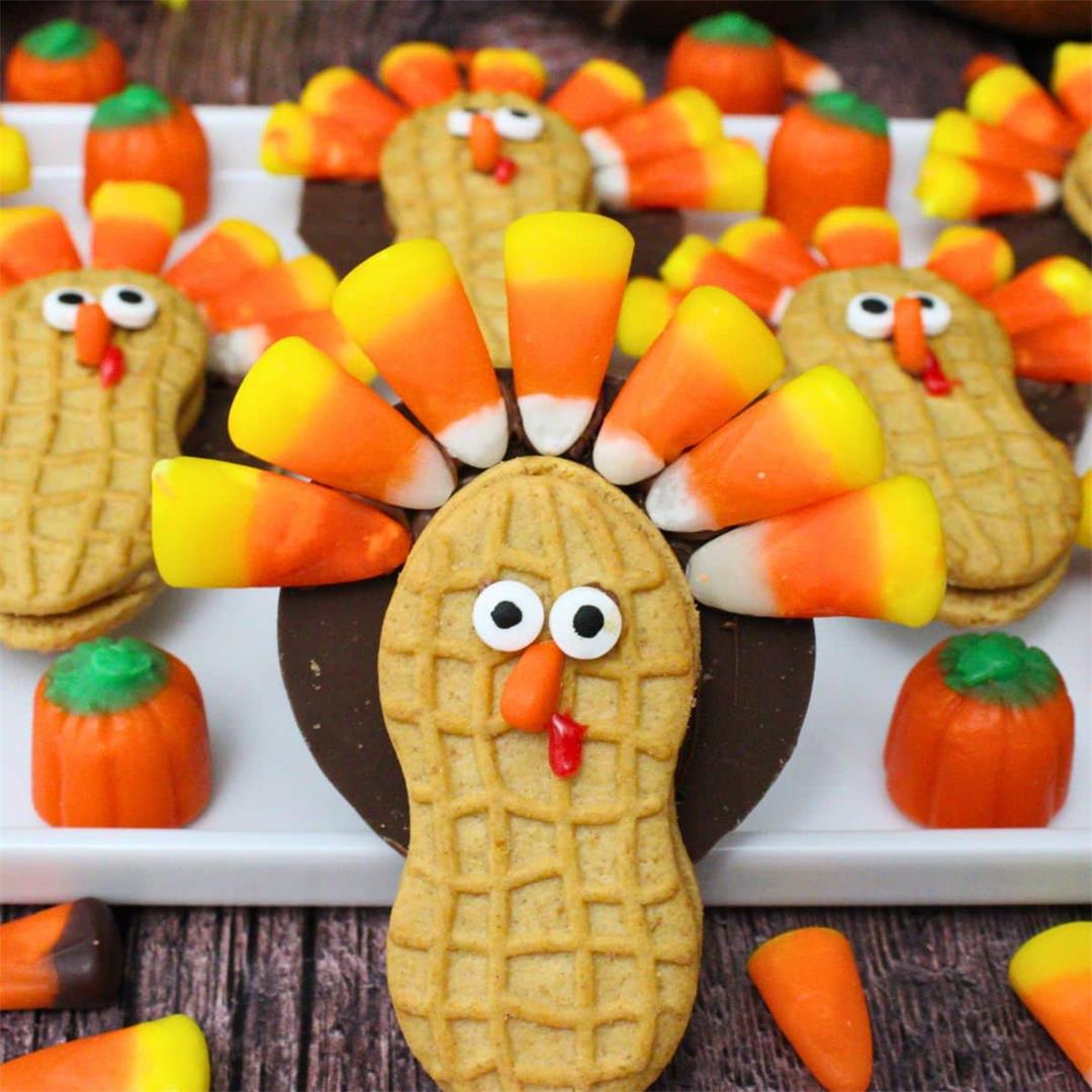 Nutter Butter Turkey Cookies