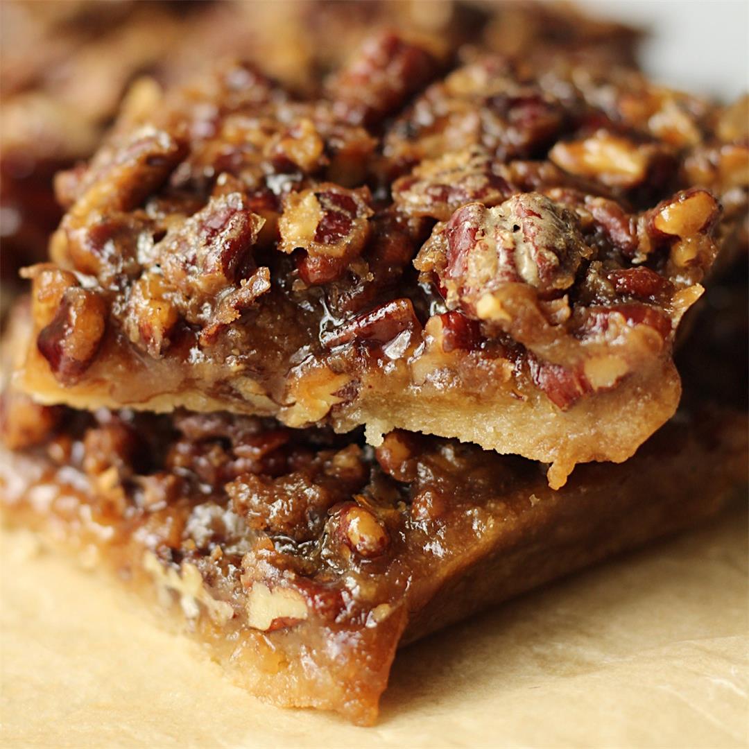 Gluten-Free Vegan Pecan Pie Bars