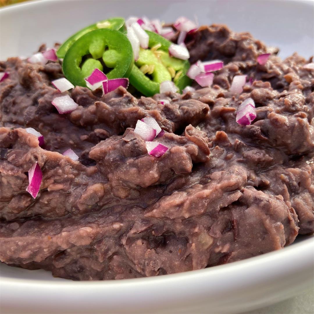 Slow Cooker Refried Black Beans