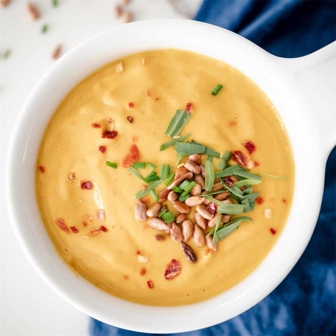 Roasted Butternut Squash and Cauliflower Soup