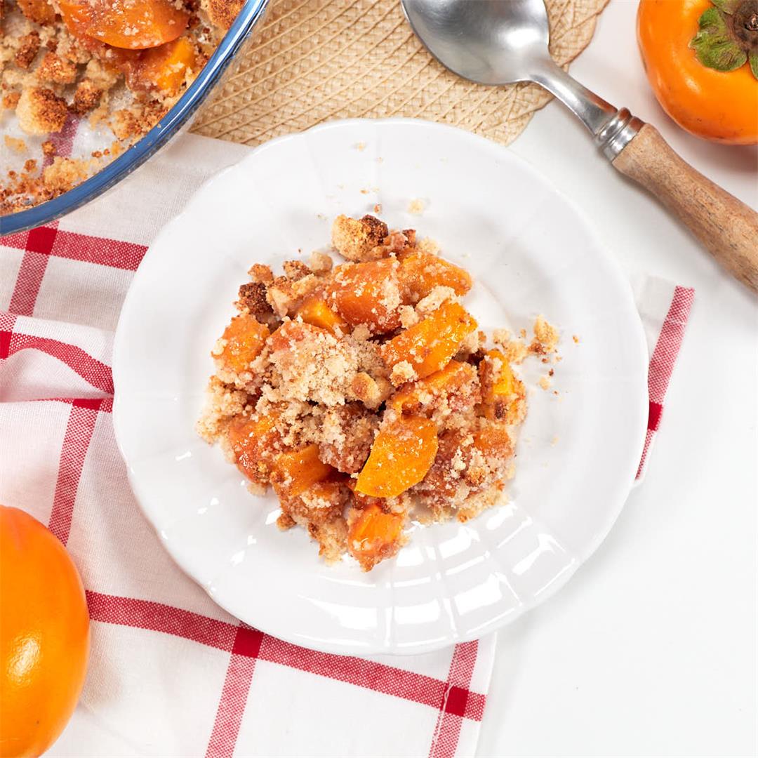 Persimmon Crumble Recipe (With or Without Oats)