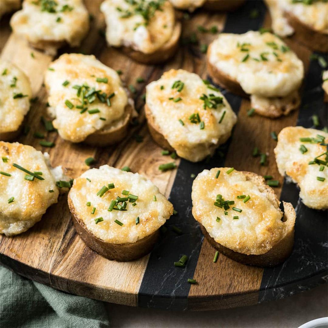 Parmesan and Onion Crostini