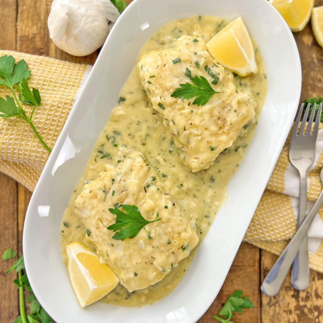 Fish Fillets in Creamy Garlic Sauce | SERIOUSLY Good Recipe