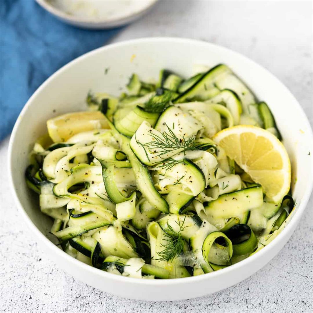 Shaved Zucchini Ribbon Salad with Lemon