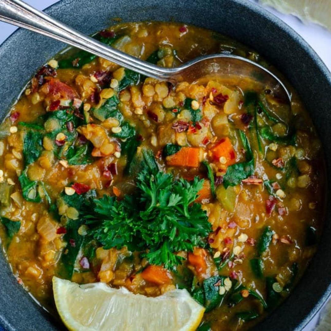 Spicy Red Lentil Soup With Coconut Milk