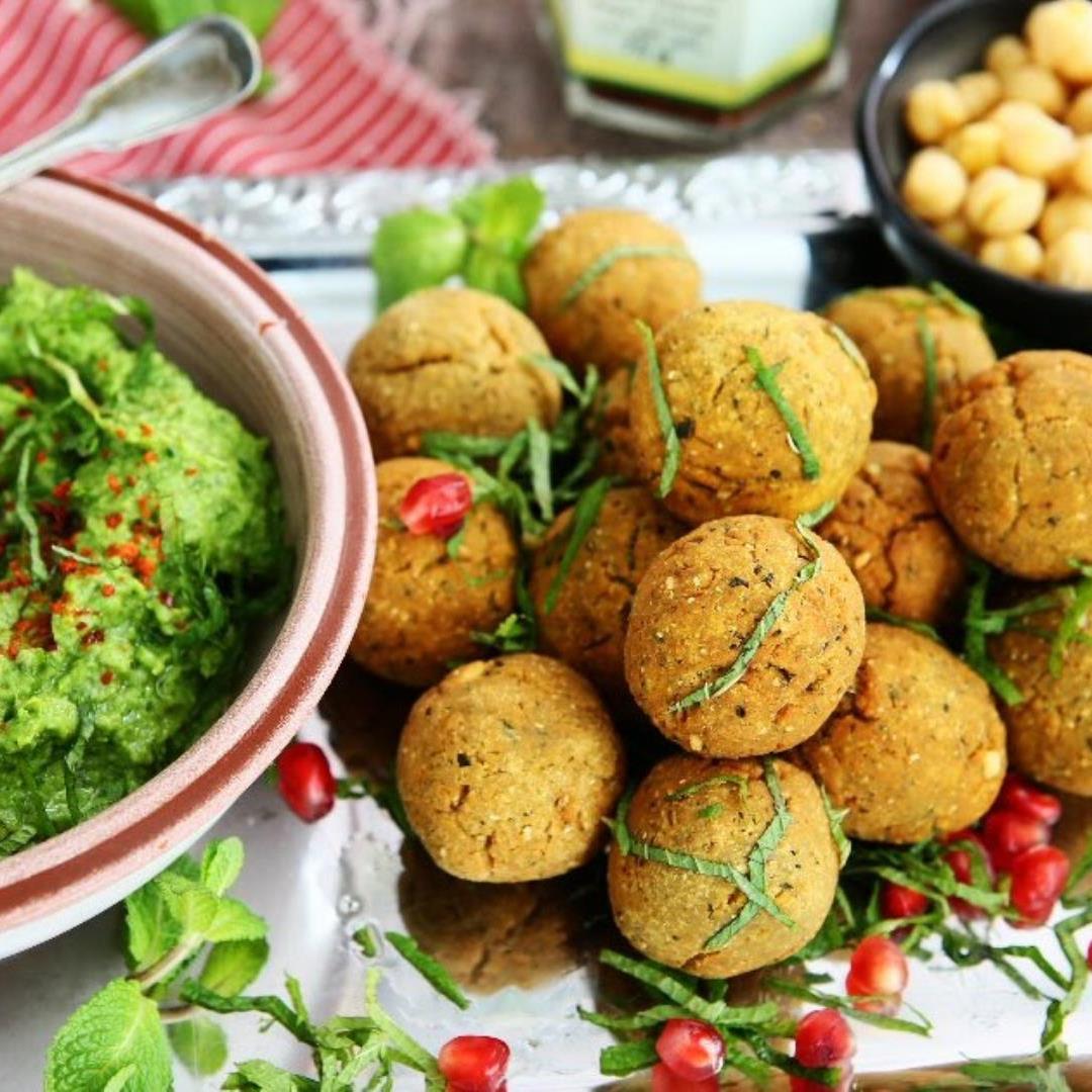 Falafel with Green Pea Hummus