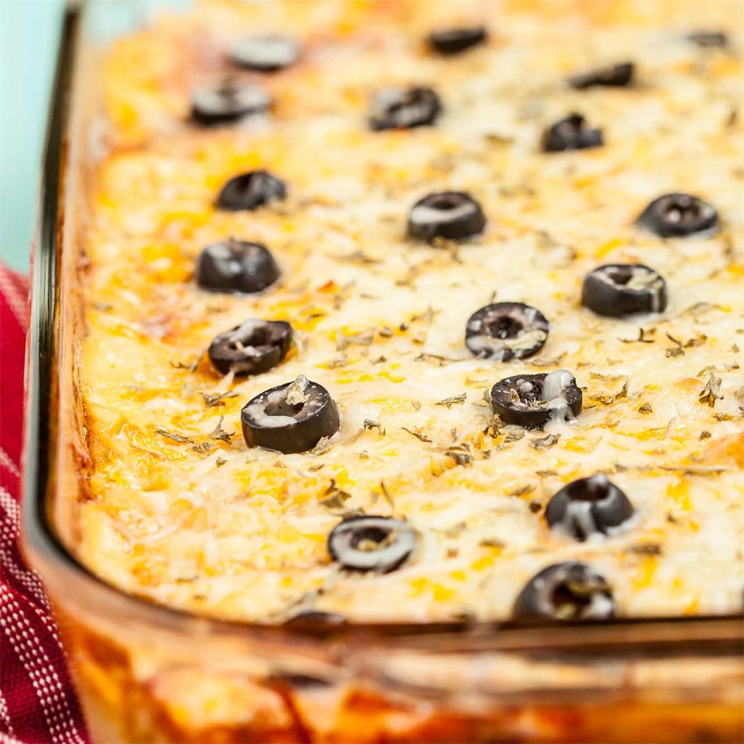 White Chicken Enchilada Casserole