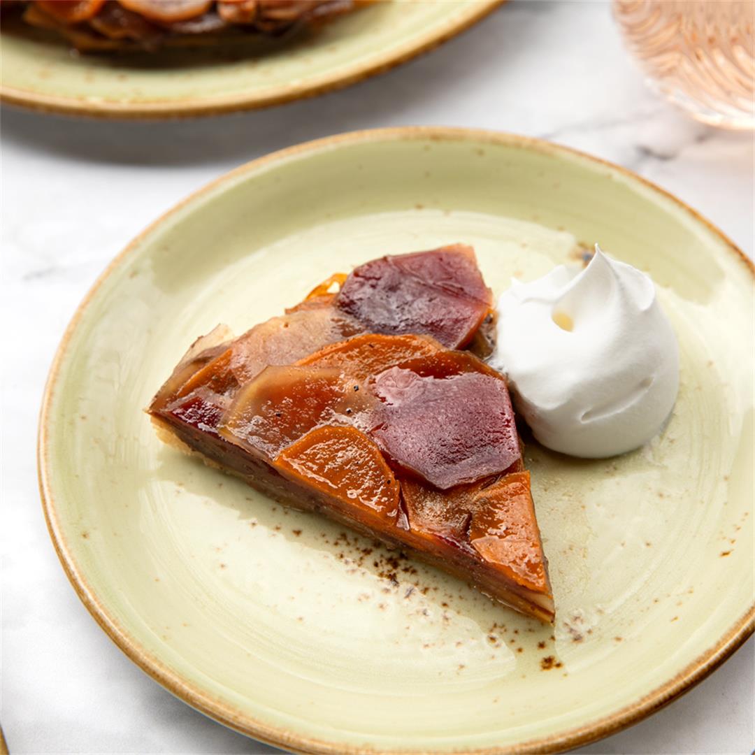 Rainbow Sweet Potato Tarte Tatin