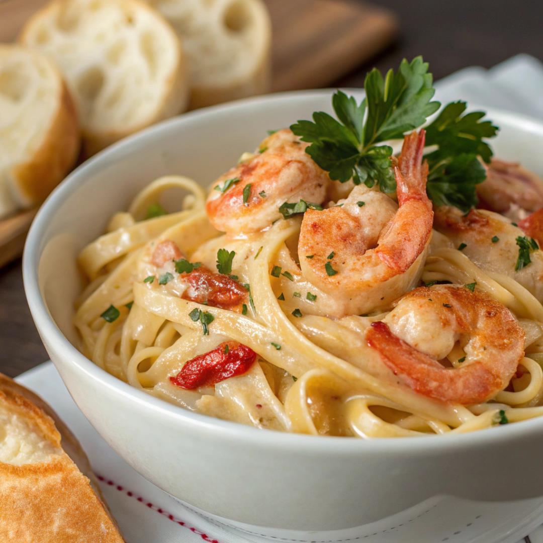 Healthy Cajun Creamy Shrimp Pasta