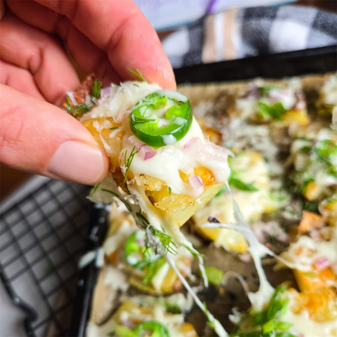 Cheesy Jalapeno Ranch Smashed Taters