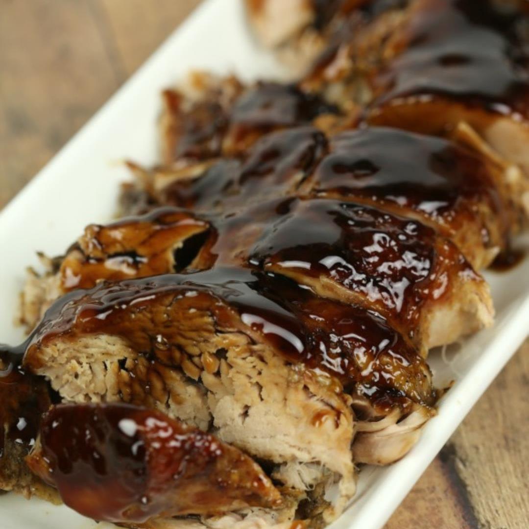 Slow Cooker Balsamic Glazed Pork