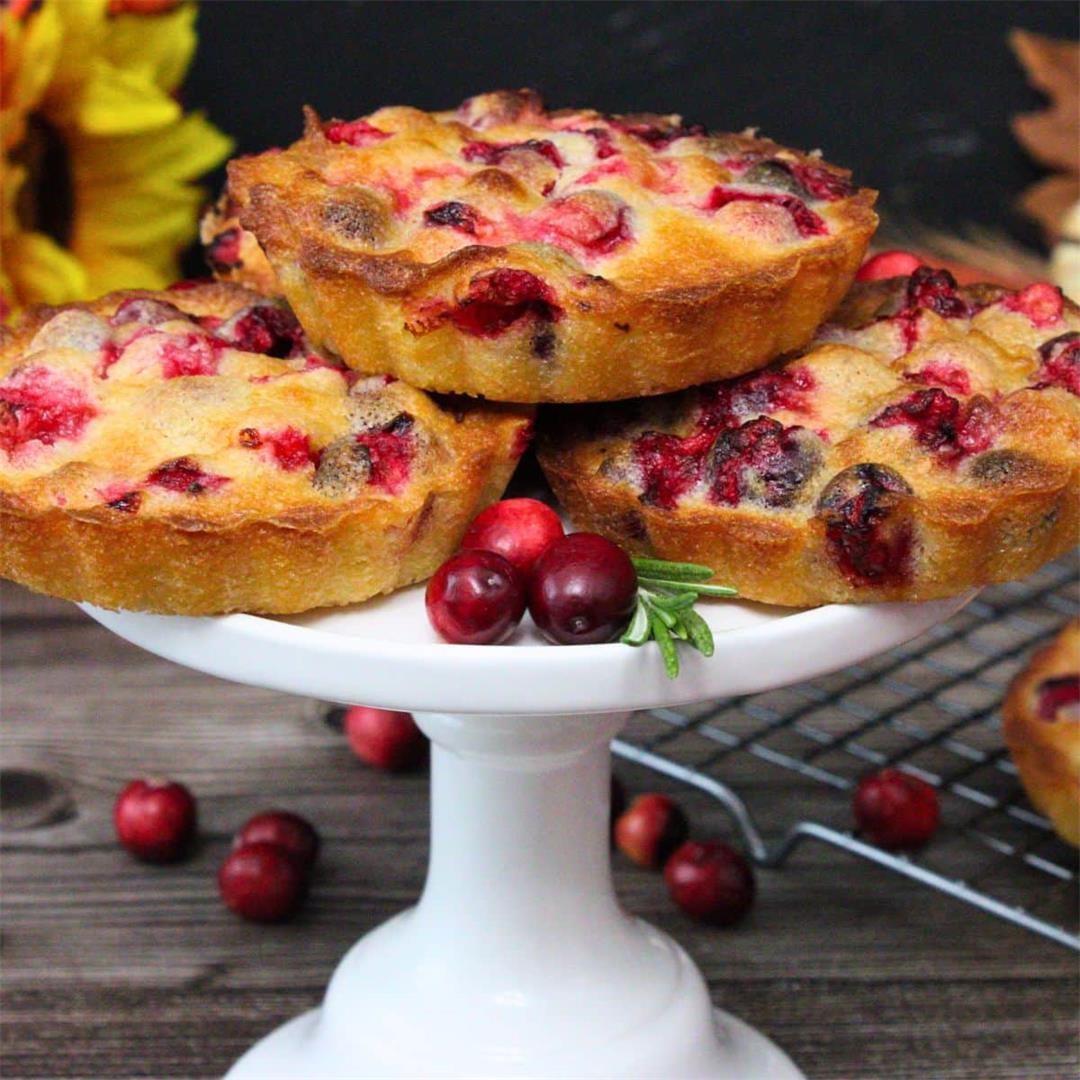 Air Fryer Mini Crustless Cranberry Pie