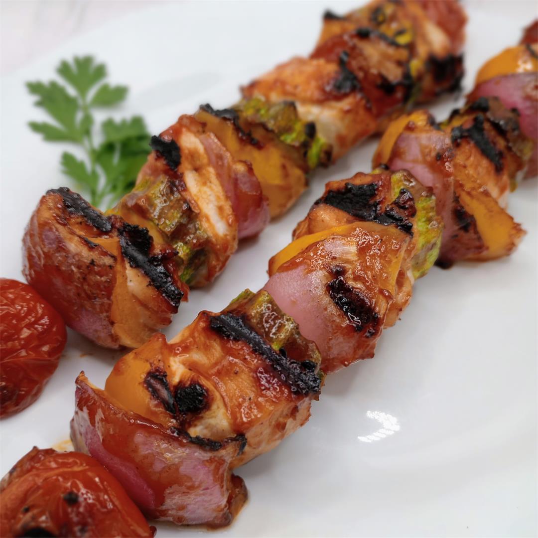 Grilled BBQ Chicken Kabobs