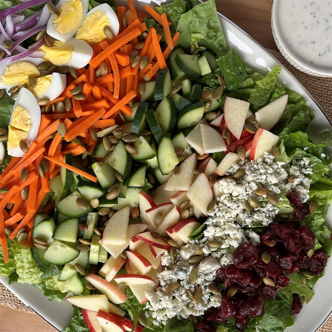 Thanksgiving Cobb Salad with Poppy Seed Dressing