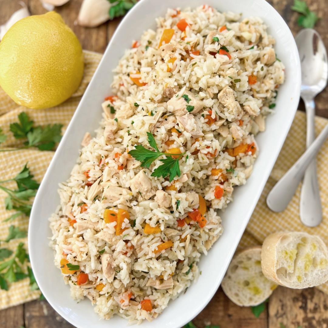 Mediterranean Garlic Tuna Rice | Packed with GOODNESS