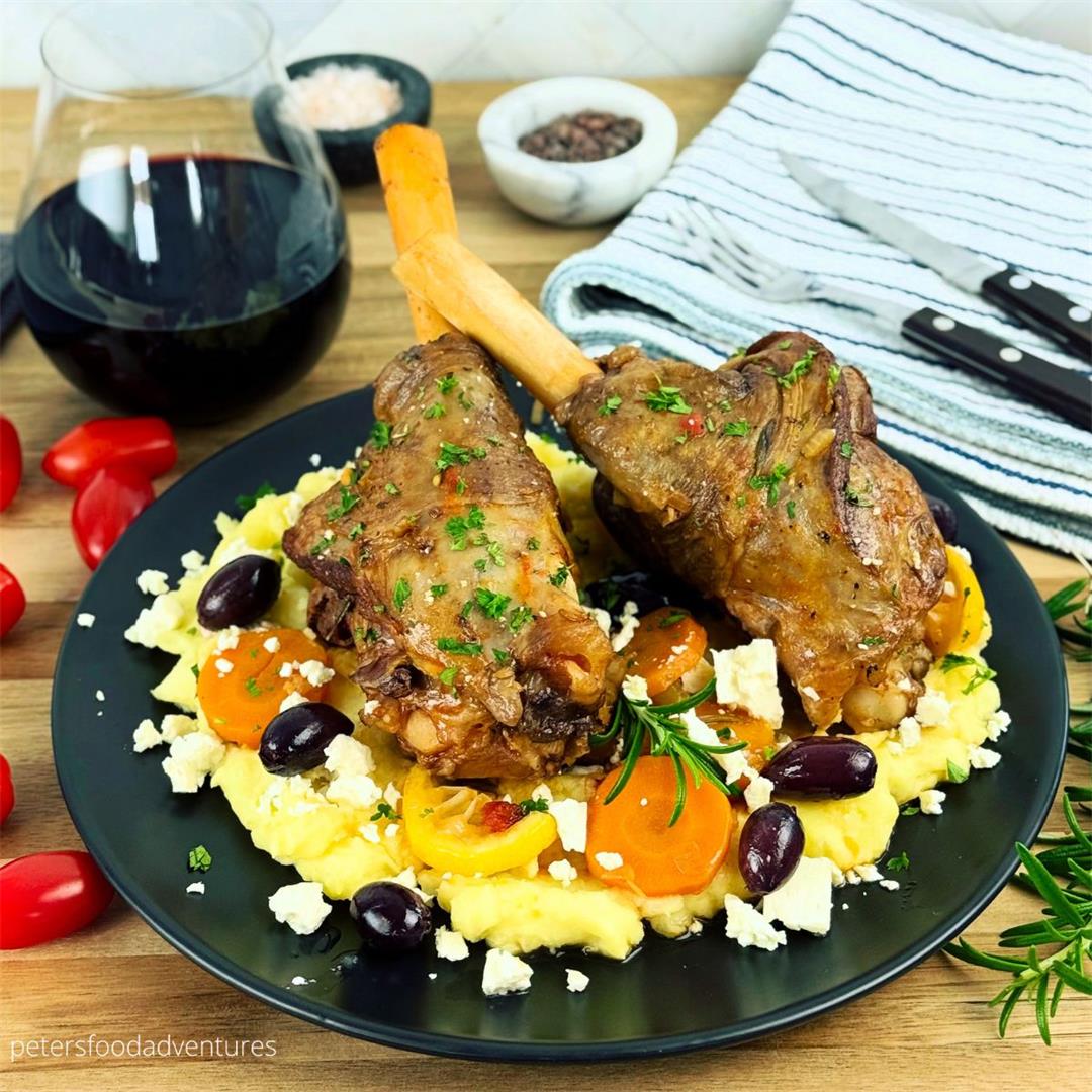 Instant Pot Lamb Shanks - Greek Style