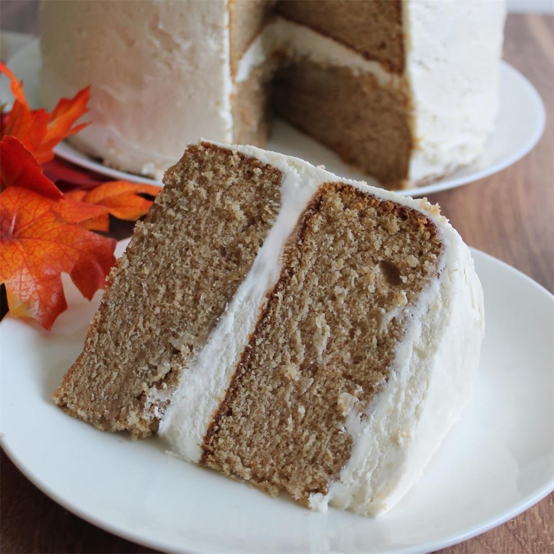 Spiced Eggnog Cake with Maple Buttercream