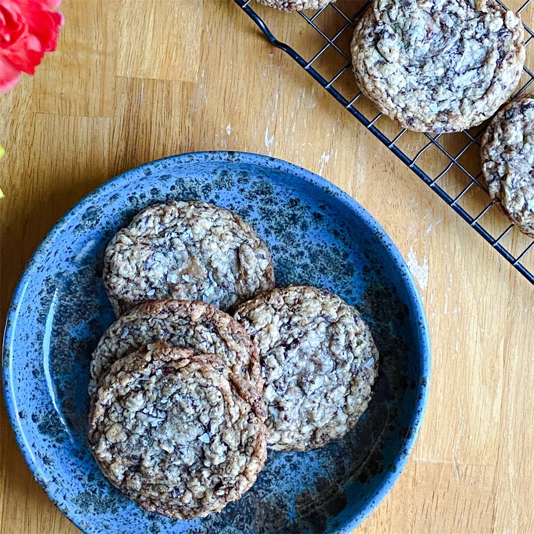 Comfort Cookies [a.k.a., Dark Chocolate Chip Cookies With Toffe