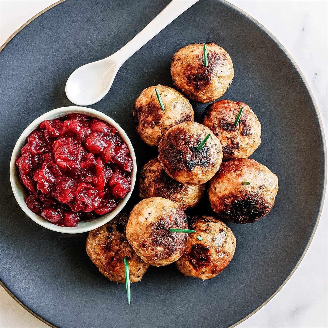 Turkey Meatballs for Thanksgiving