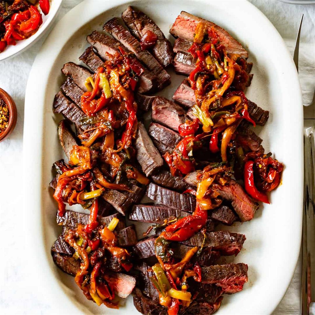 Flank Steak Peperonata