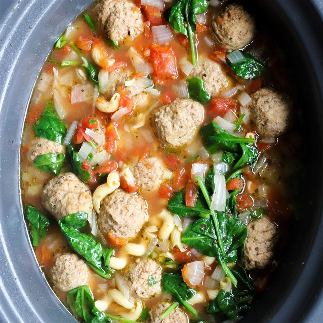 Slow Cooker Meatball Soup