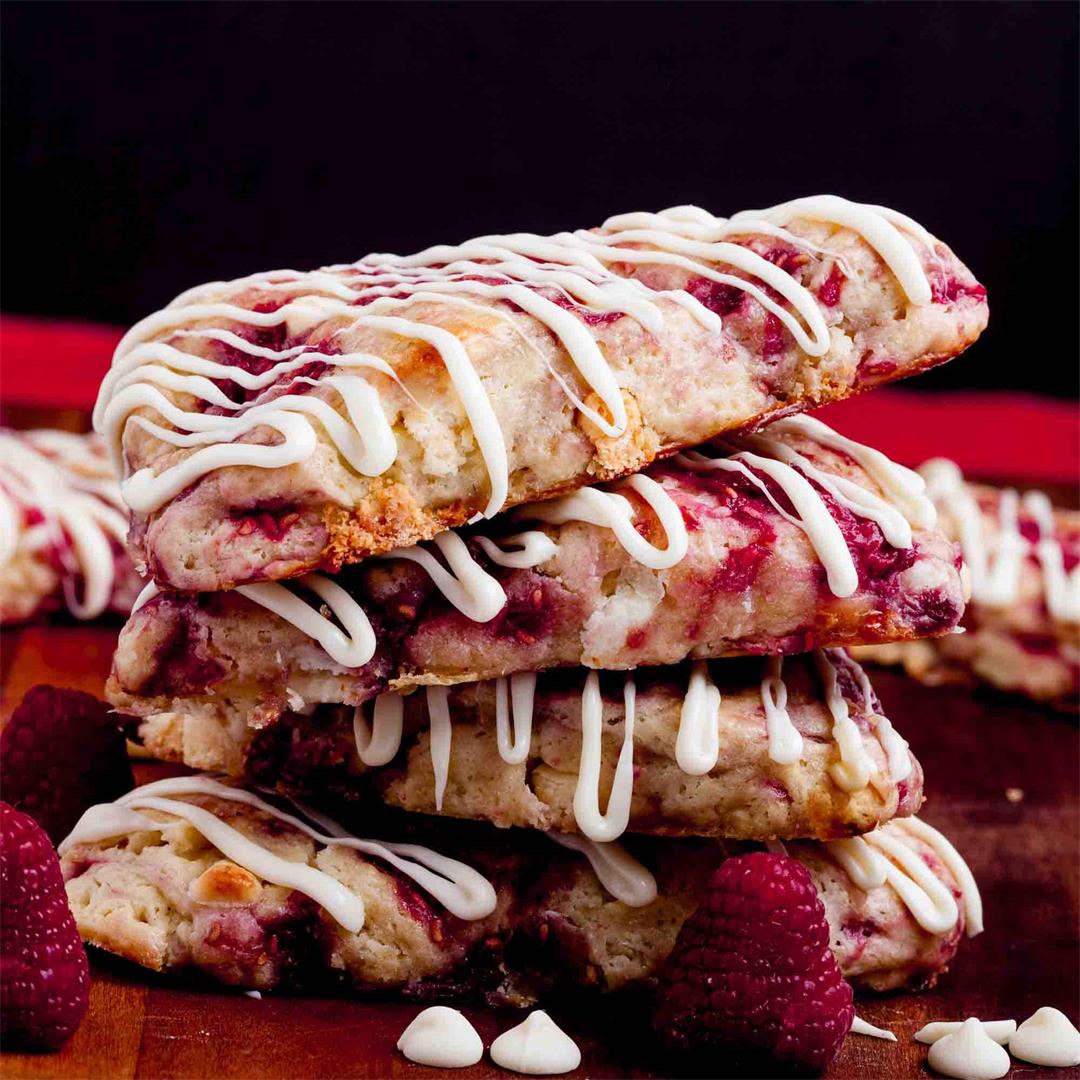 Raspberry White Chocolate Scones