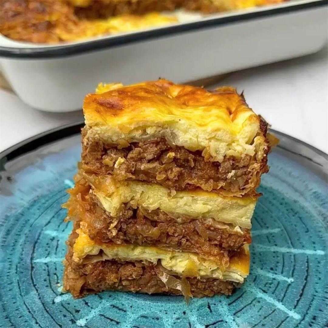 Easy Turkish Borek with meat and cheese