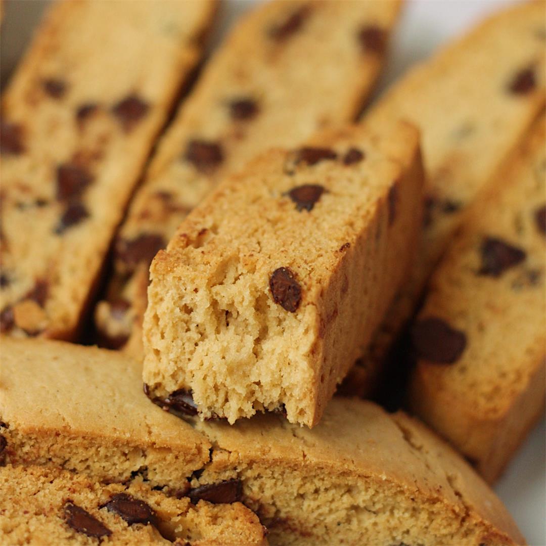 Vegan Chocolate Chip Biscotti