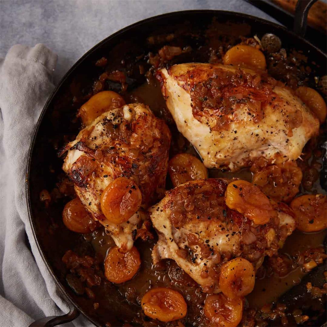 Bone-In Chicken with Dried Apricots