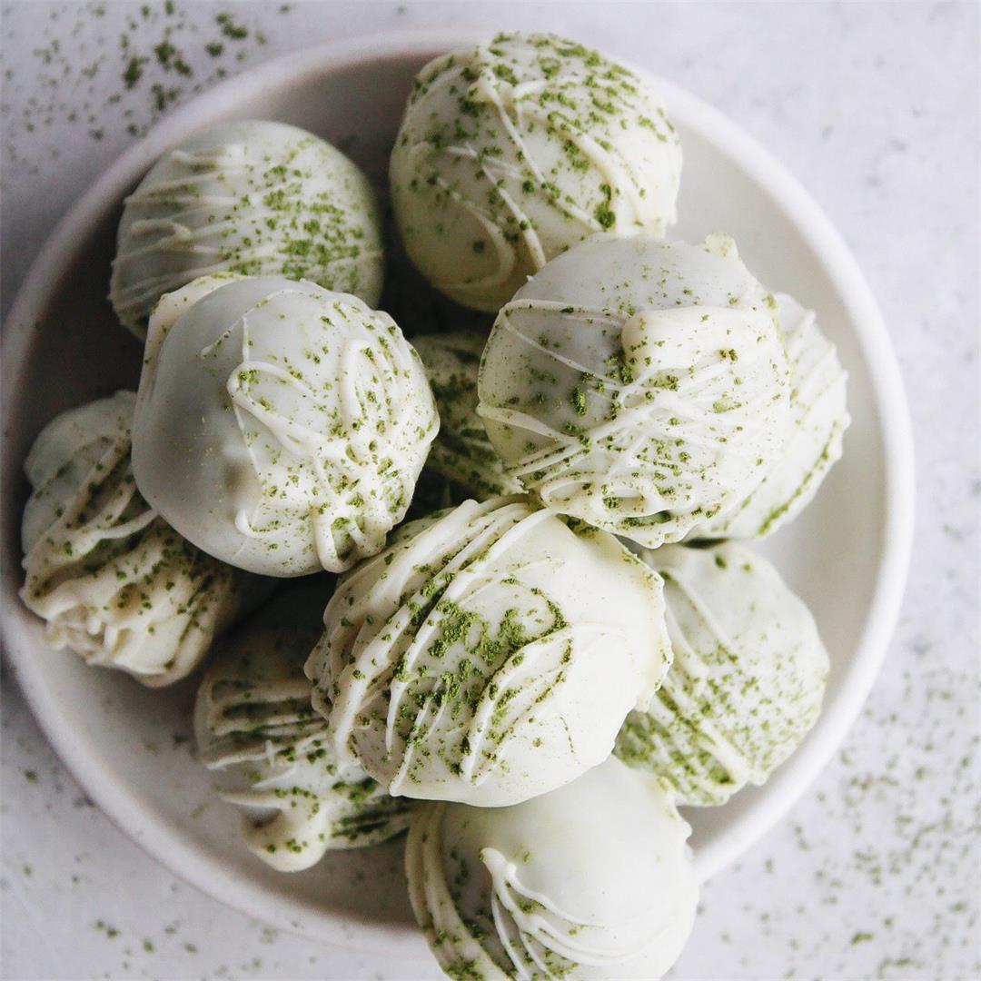 Matcha Truffles with White Chocolate