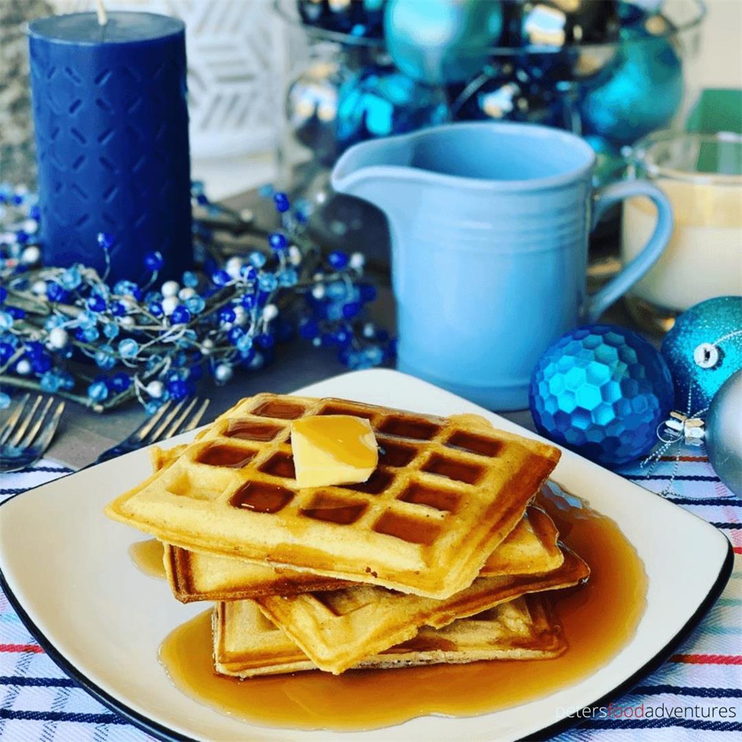 Eggnog Waffles for Christmas