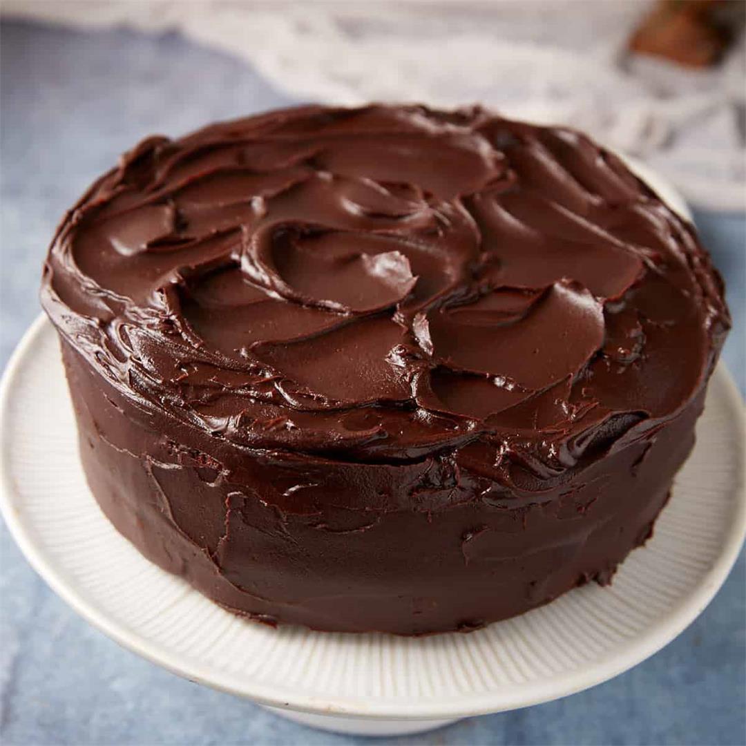 Chocolate Layer Cake with Ganache Frosting