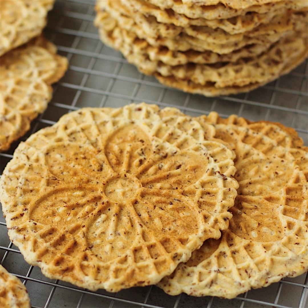 Vegan Lemon Pizzelles