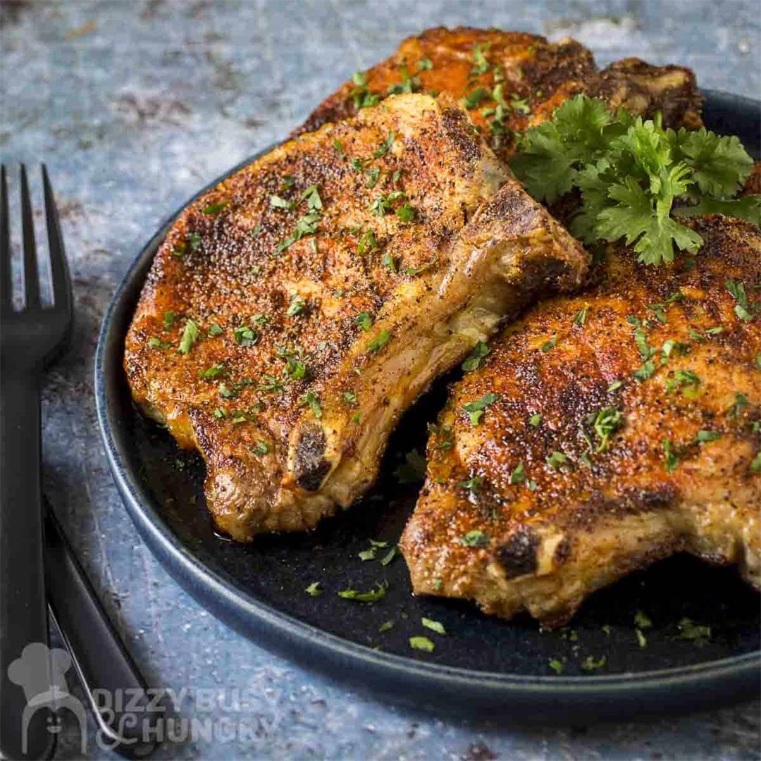 Juicy Air Fryer Bone-In Pork Chops