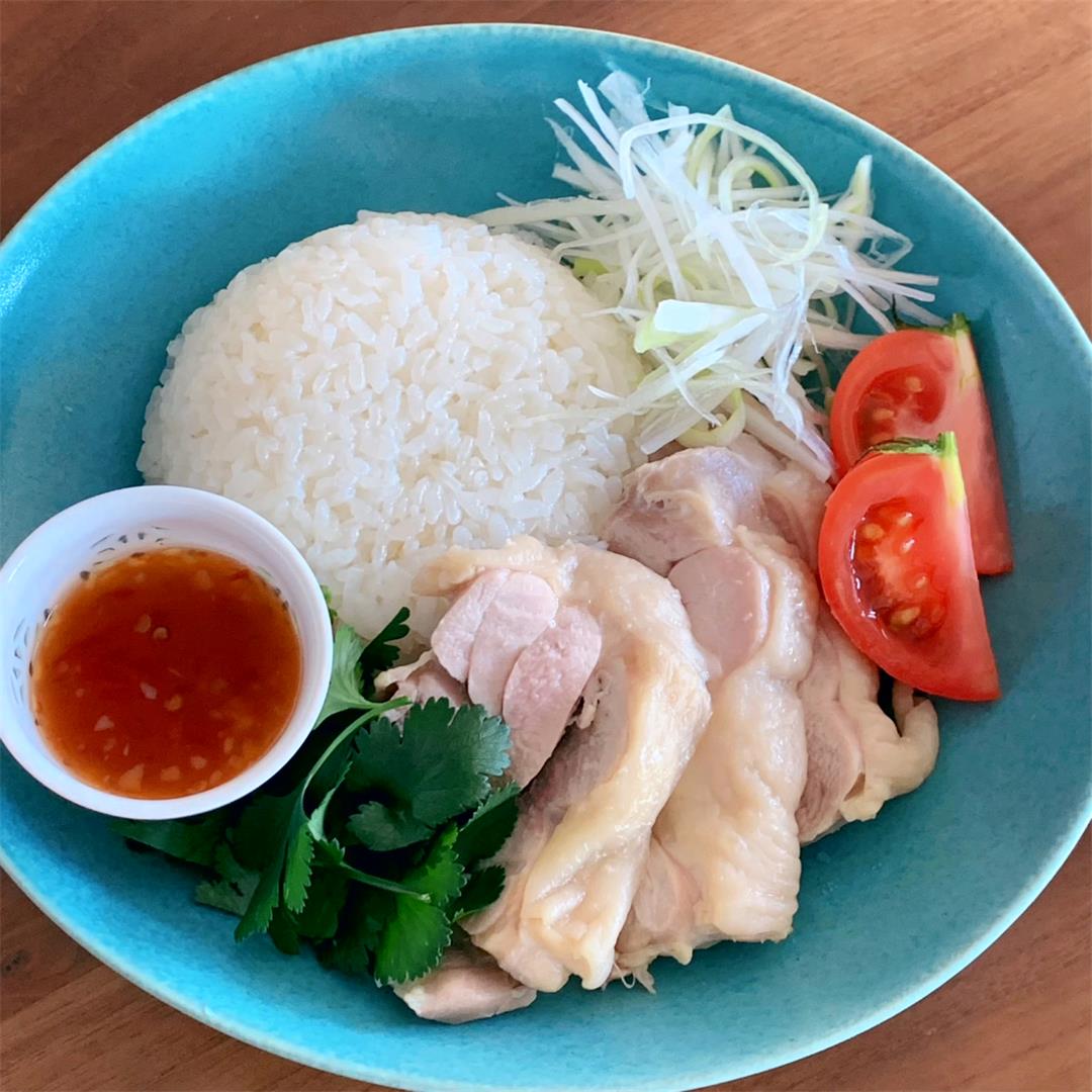 Easy Singapore Chicken Rice Recipe with Sweet Chili Sauce