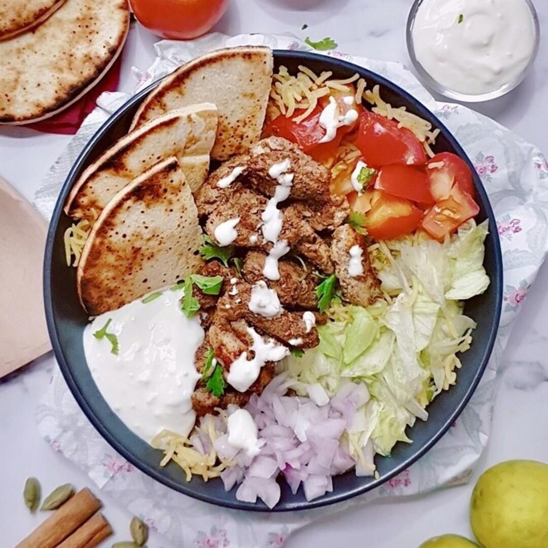 ONE POT Chicken Shawarma Rice Recipe with Garlic Sauce