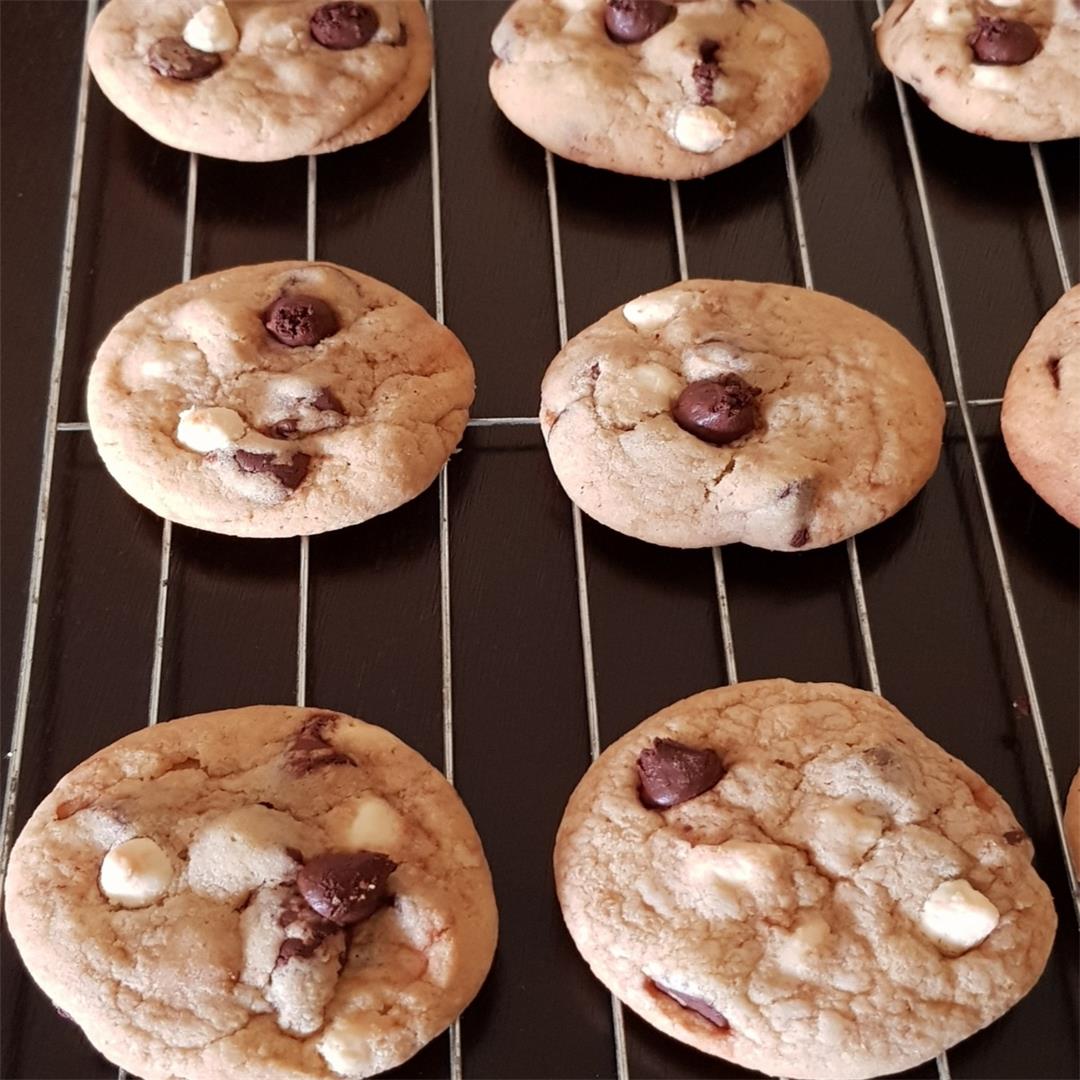 Double Chocolate Chip Cookies Without Chilling