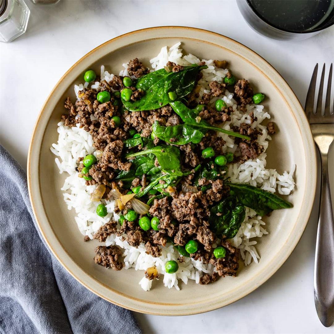 Ginger Ground Beef Bowls (Soboro Donburi)