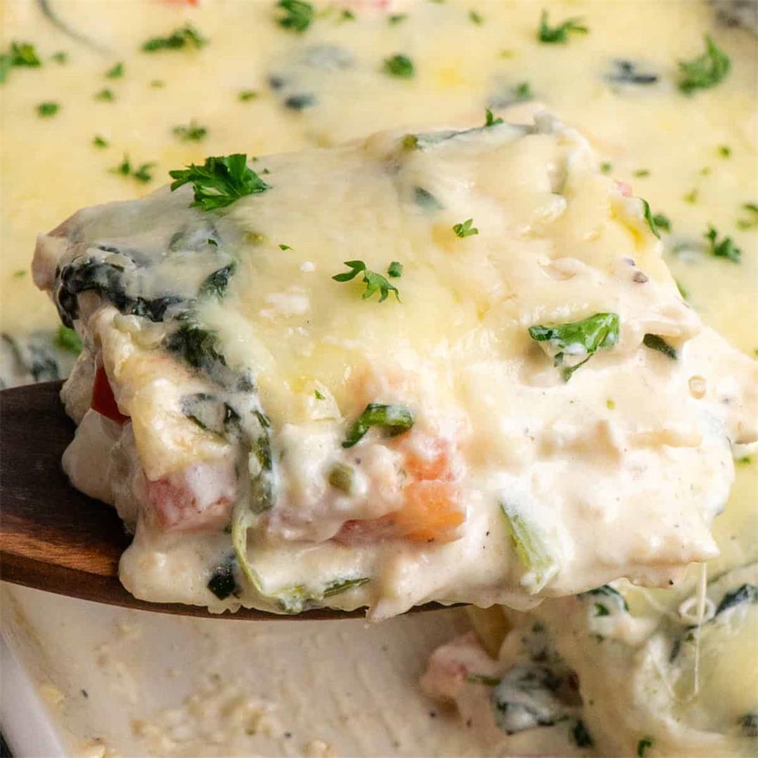 Cheesy Chicken Alfredo Lasagna