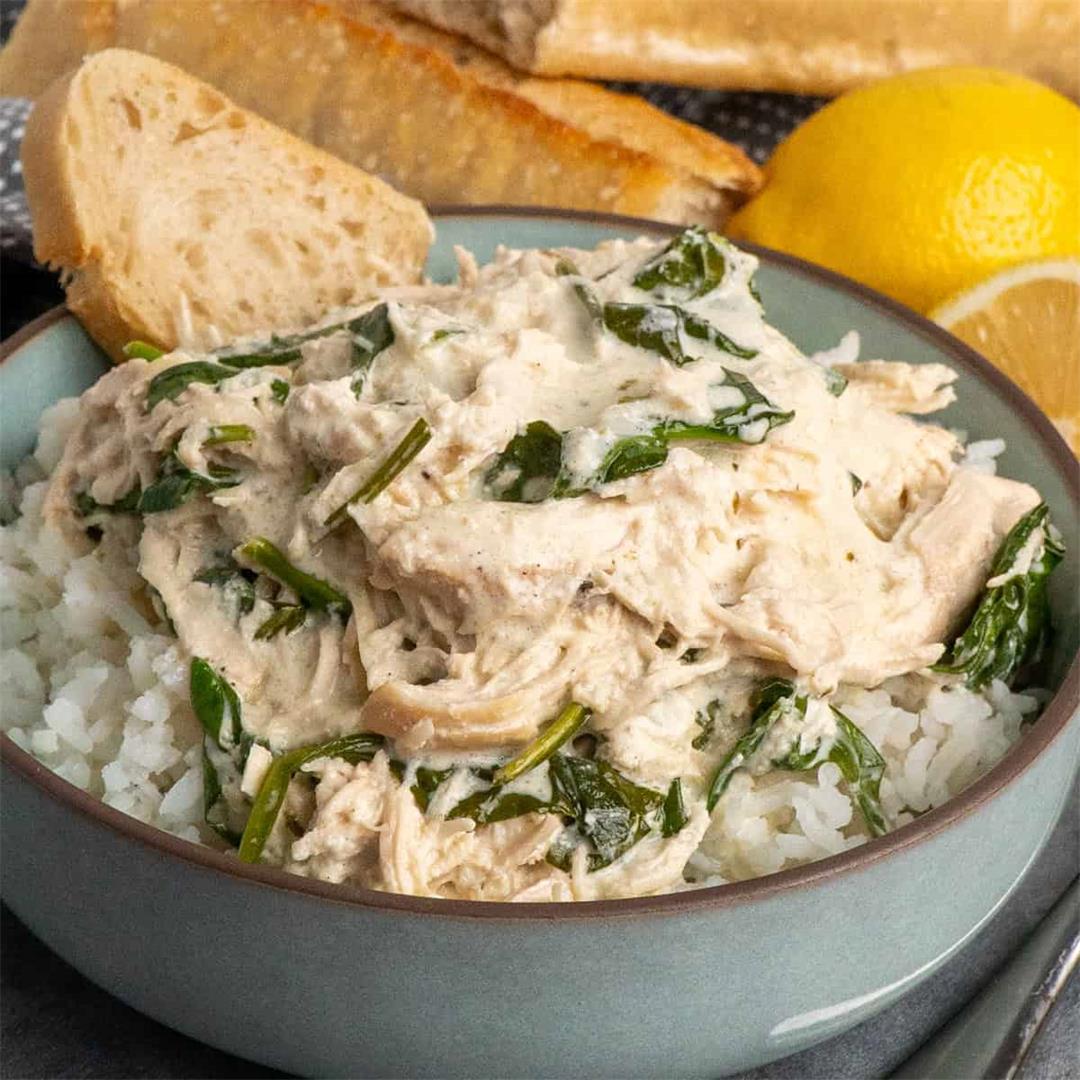 Slow Cooker Creamy Lemon Herb Chicken