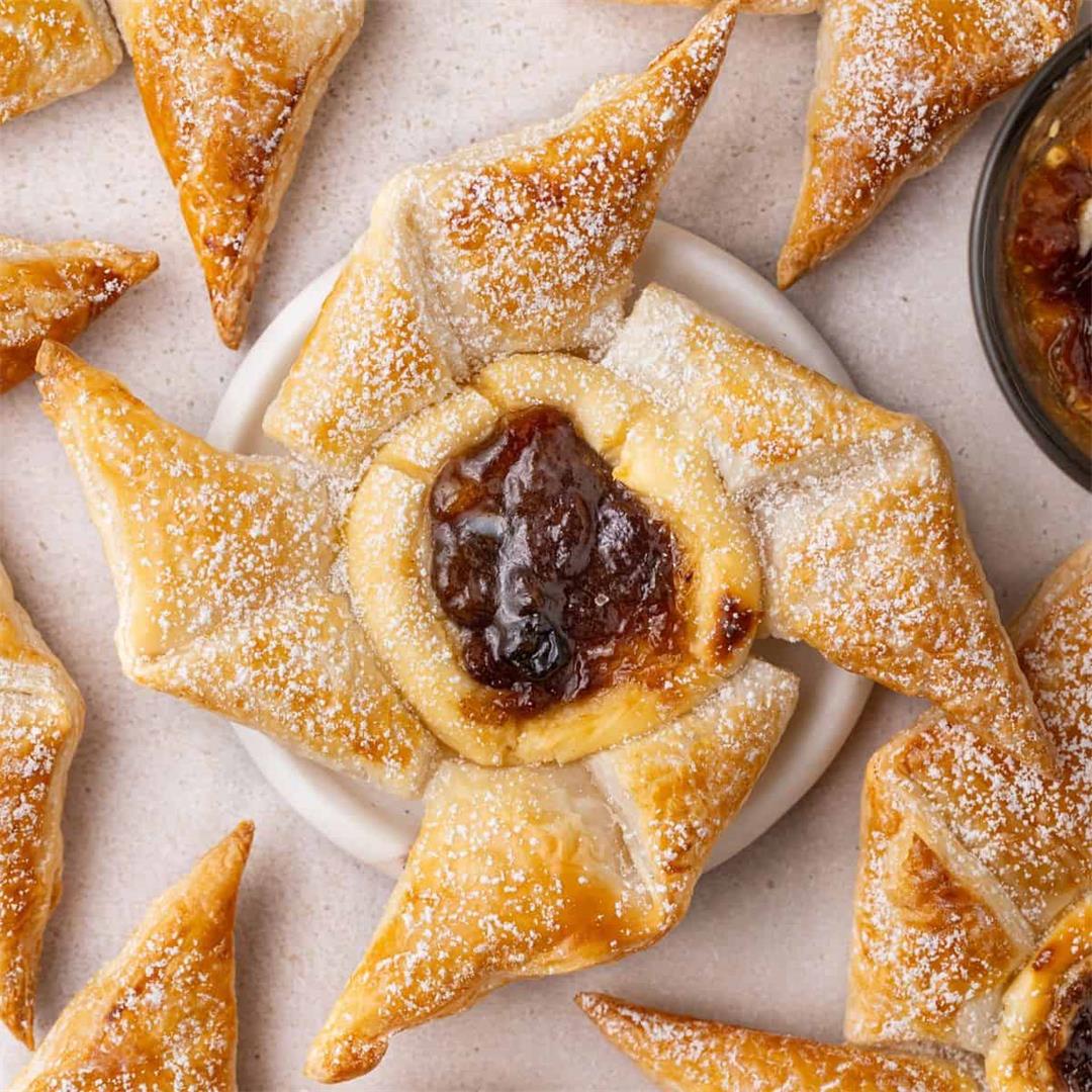 Fruit Mince Puff Pastry Pinwheels