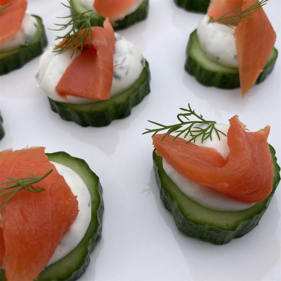 Cucumber and Smoked Salmon Bites