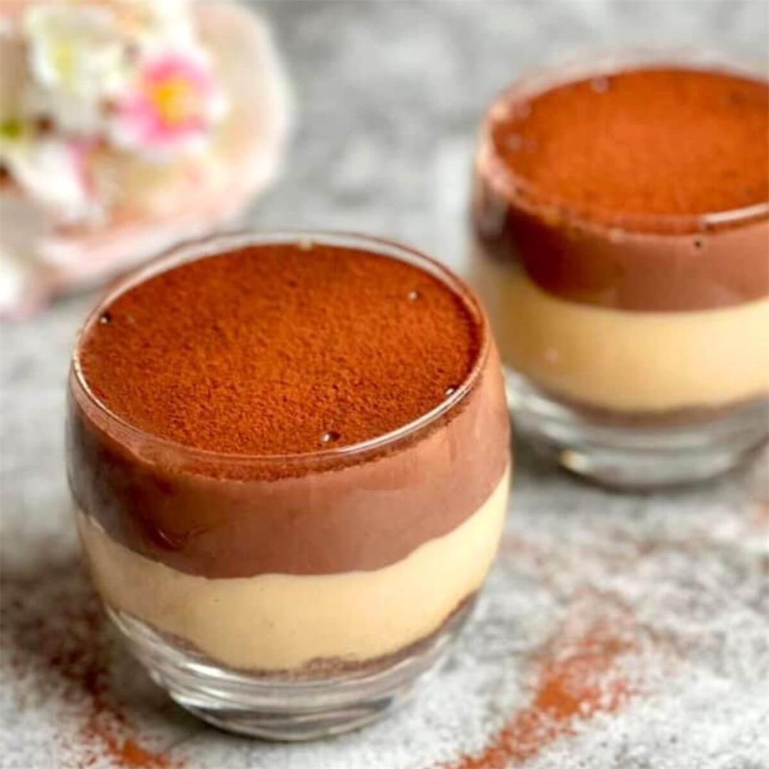 No Bake Chocolate and Caramel Pudding