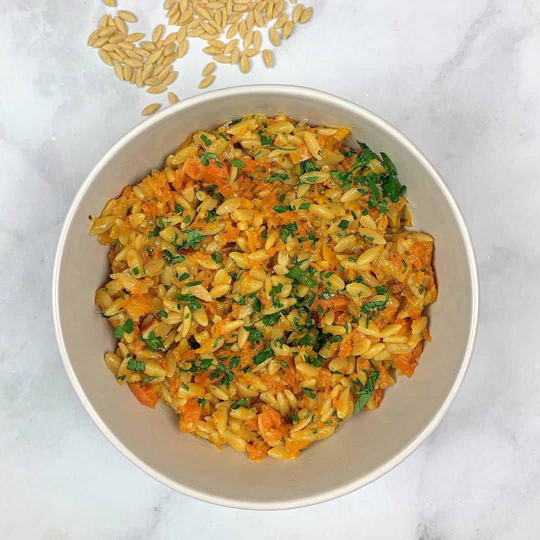 Carrot & Pepper Orzo – A Gourmet Food Blog