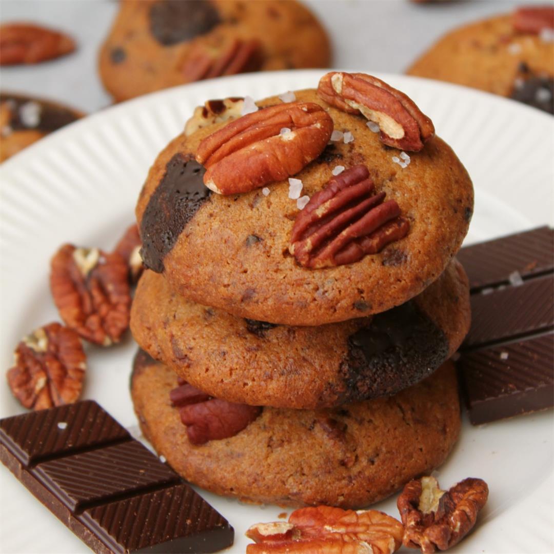 Brown Butter Pecan Chocolate Cookies